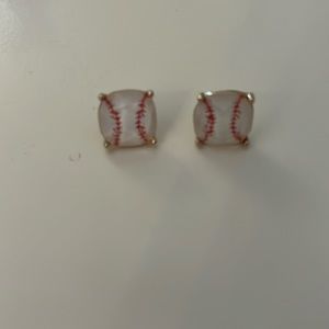 Plunder baseball earrings.